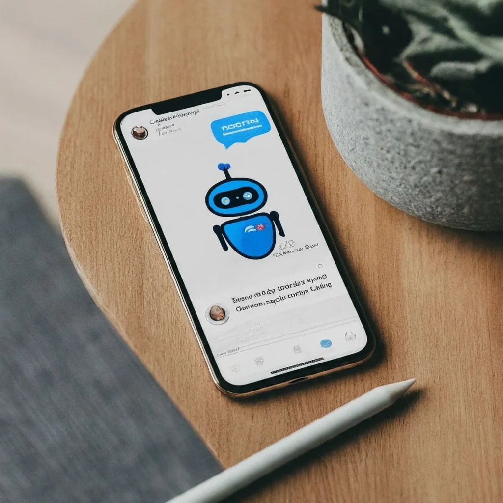 AI Chatbot on a mobile device