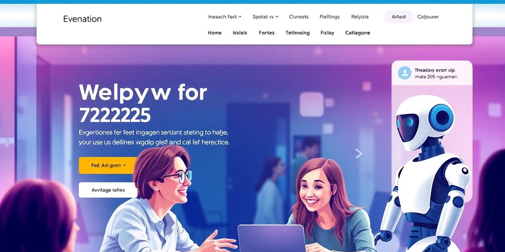 AI chatbot engaging users on a modern website interface.