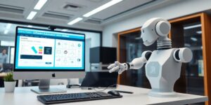 Modern automation tools in a professional workspace.