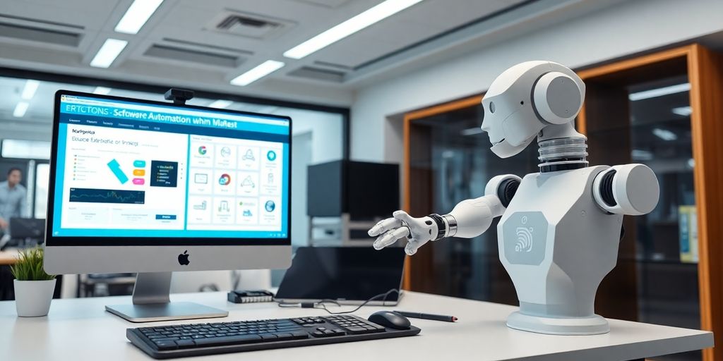 Modern automation tools in a professional workspace.