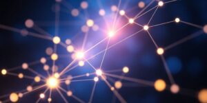 Digital growth with glowing connections