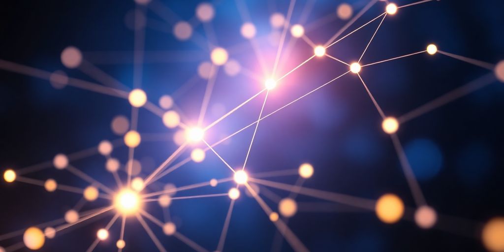 Digital growth with glowing connections