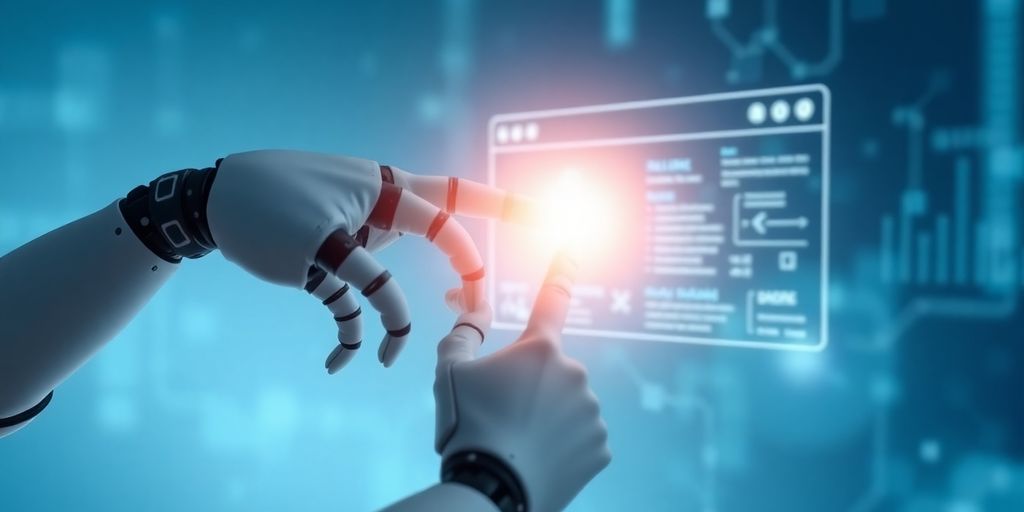 Robot integrating with website interface.